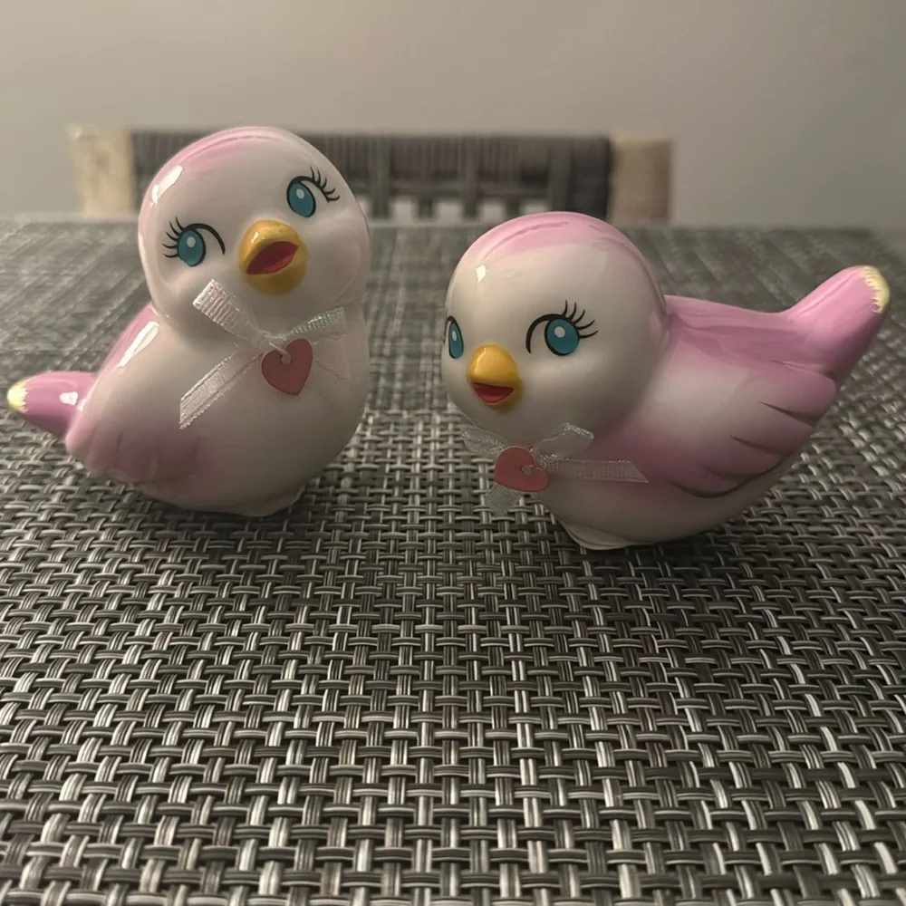 Valentine's Day Target Ceramic Purple Set Of Birds. Brand New.